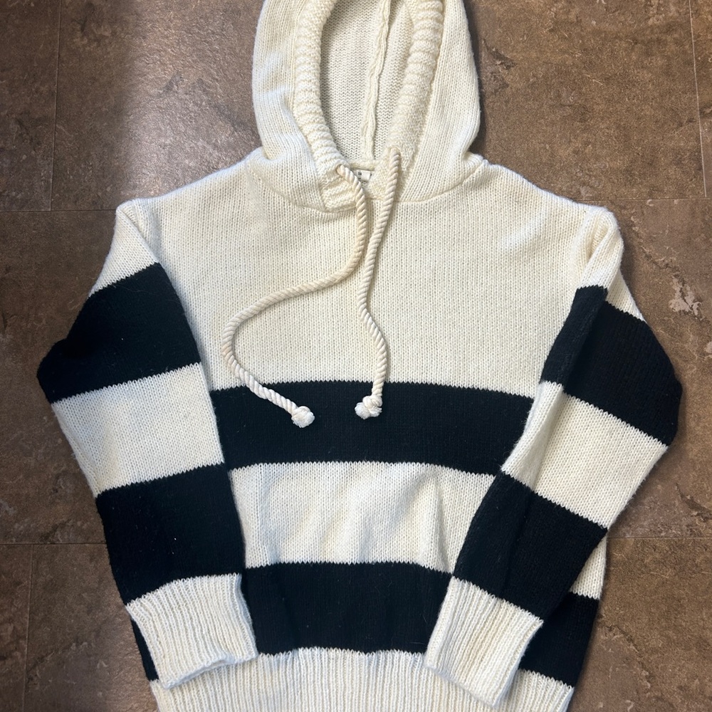 Striped Black and White Women's Sweater